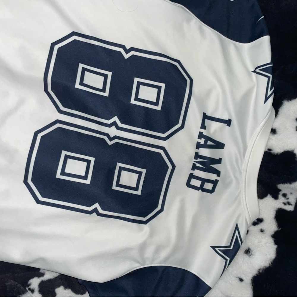 Men's White and Blue Jersey